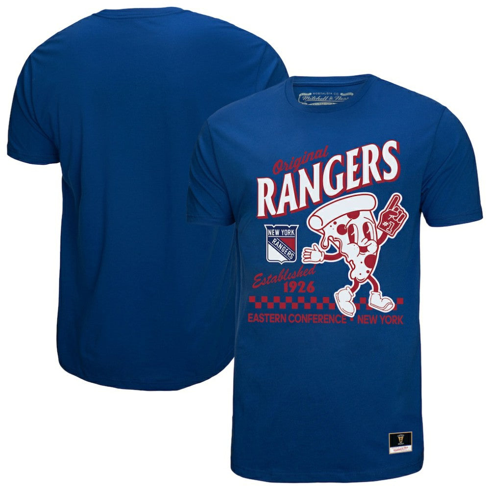 New York Rangers Mitchell & Ness Local Food T-Shirt - Blue - NHL