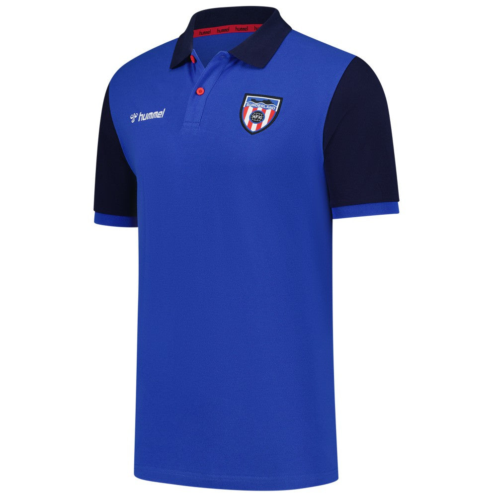 Sunderland Hummel Away Polo Shirt Blue - FIFA World CUP
