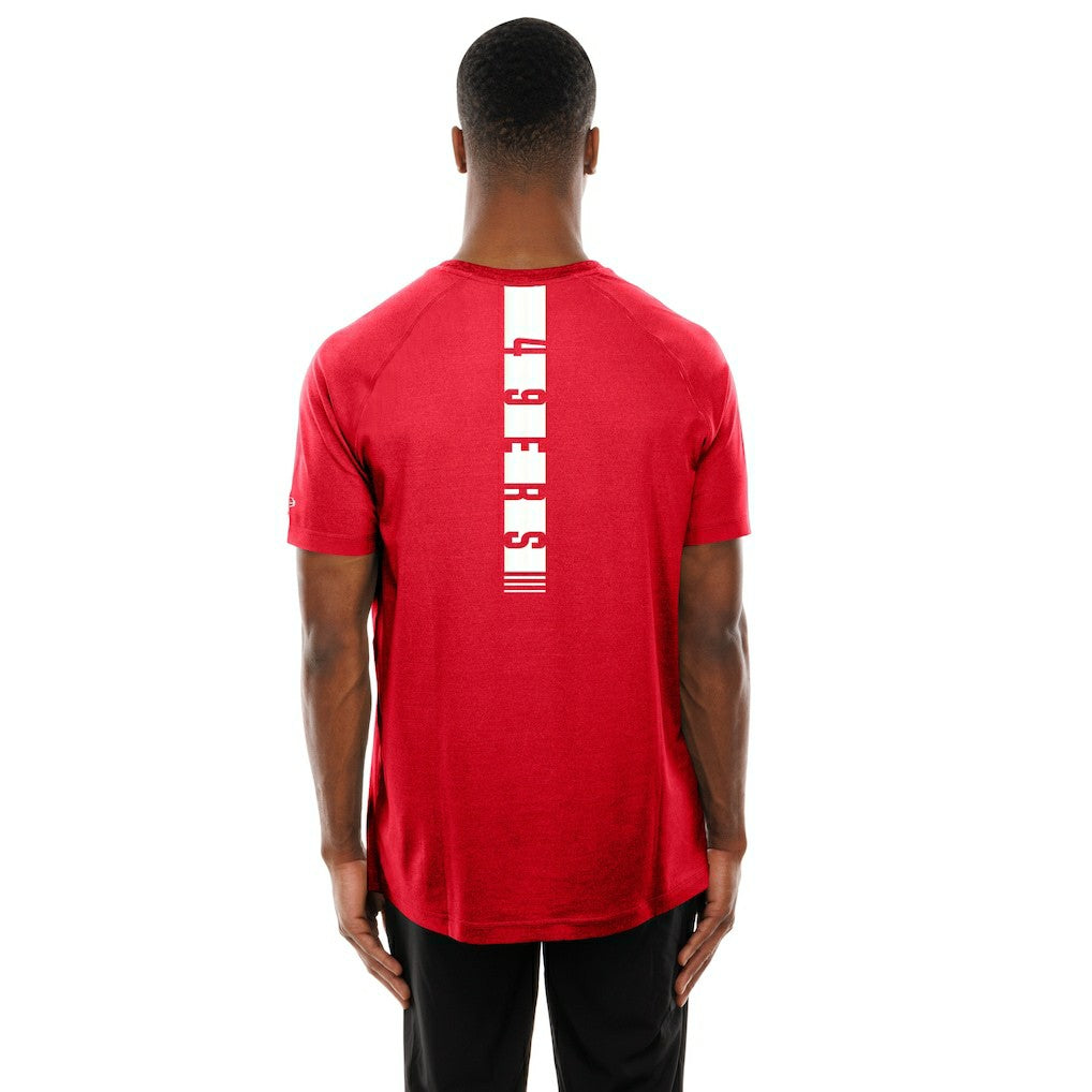 San Francisco 49ers New Era Functional Fandom Reflective T-Shirt Scarlet | NFL