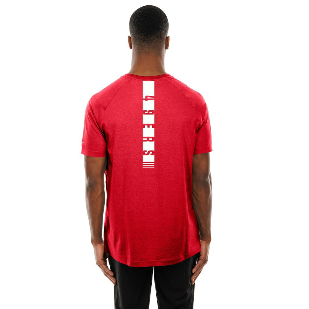 San Francisco 49ers New Era Functional Fandom Reflective T-Shirt Scarlet | NFL