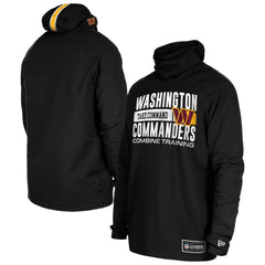 Washington Commanders New Era Functional Fandom Balaclava Helmet Stripe Tri-Blend Hoodie Black | NFL