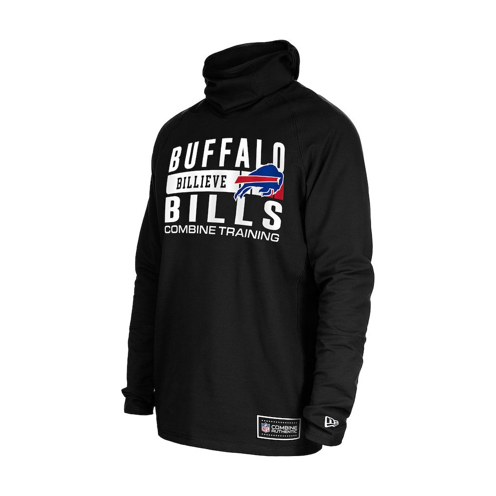 Buffalo Bills New Era Functional Fandom Balaclava Helmet Stripe Tri-Blend Hoodie Black | NFL