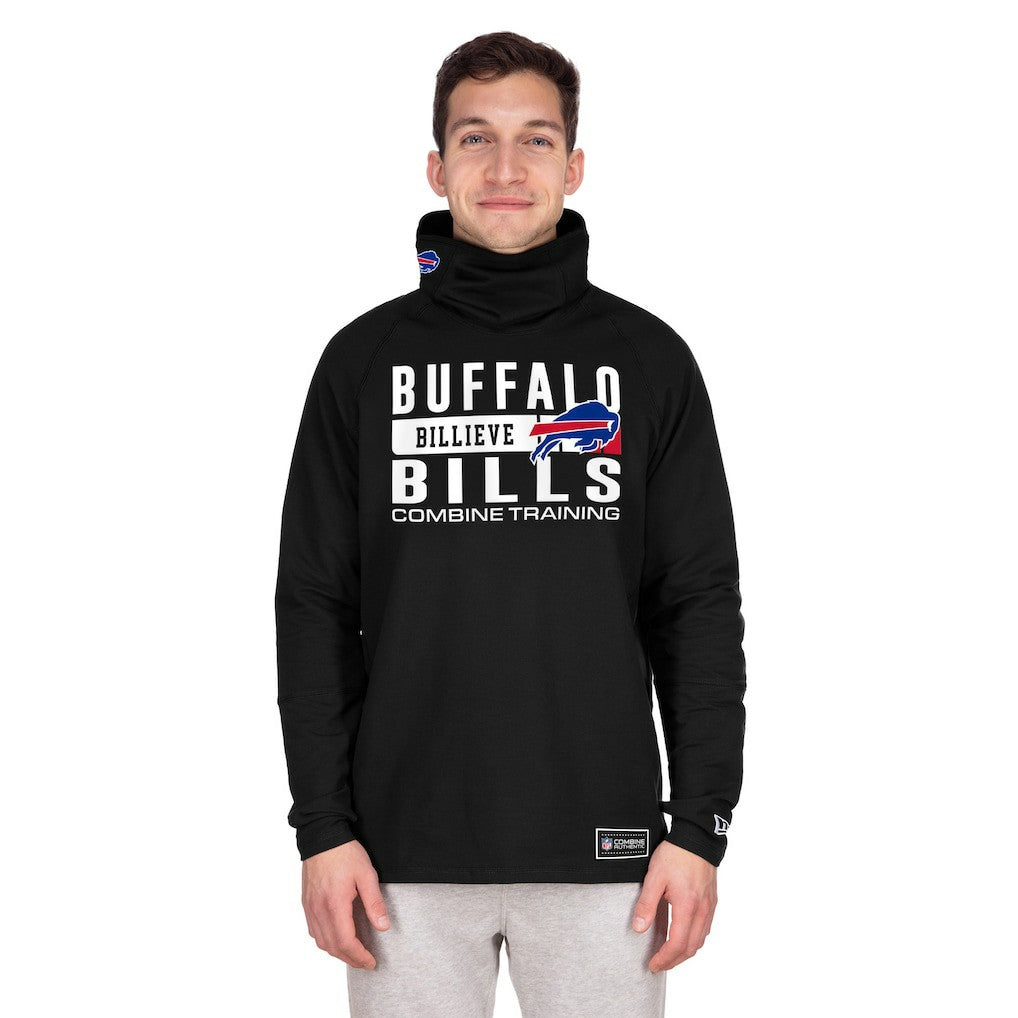 Buffalo Bills New Era Functional Fandom Balaclava Helmet Stripe Tri-Blend Hoodie Black | NFL