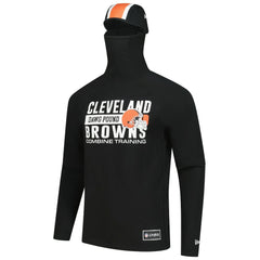 Cleveland Browns New Era Functional Fandom Balaclava Helmet Stripe Tri-Blend Hoodie Black | NFL