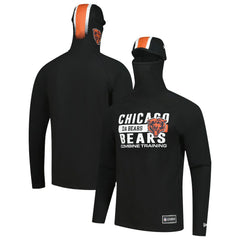 Chicago Bears New Era Functional Fandom Balaclava Helmet Stripe Tri-Blend Hoodie Black | NFL