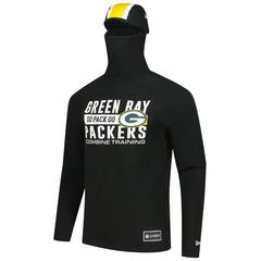 Green Bay Packers New Era Functional Fandom Balaclava Helmet Stripe Tri-Blend Hoodie Black | NFL