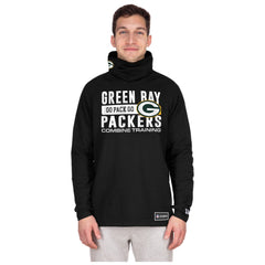Green Bay Packers New Era Functional Fandom Balaclava Helmet Stripe Tri-Blend Hoodie Black | NFL