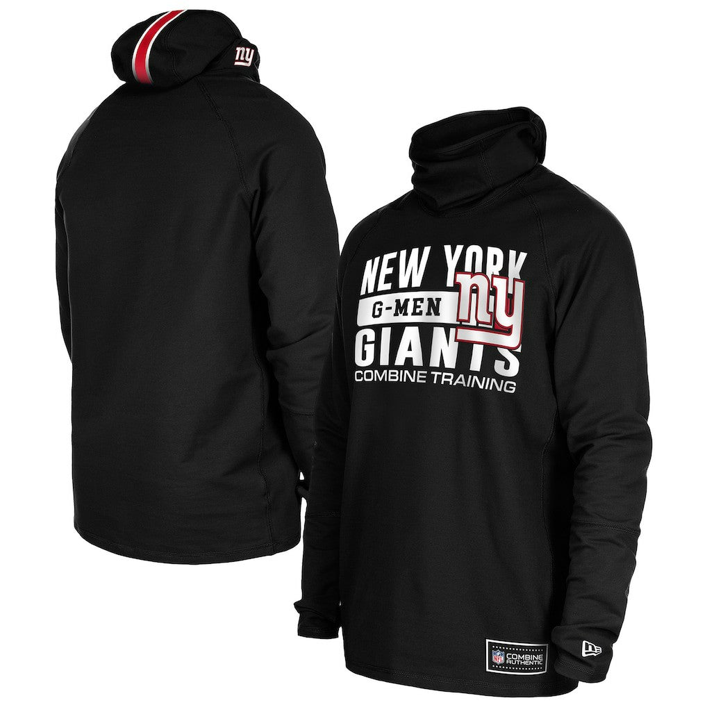 New York Giants New Era Functional Fandom Balaclava Helmet Stripe Tri-Blend Hoodie Black | NFL