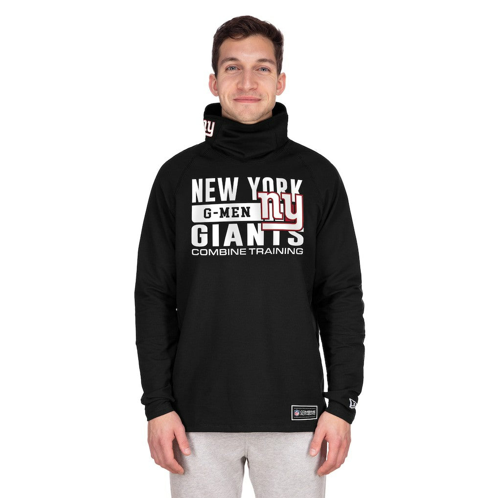 New York Giants New Era Functional Fandom Balaclava Helmet Stripe Tri-Blend Hoodie Black | NFL
