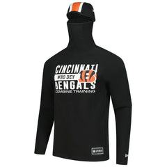 Cincinnati Bengals New Era Functional Fandom Balaclava Helmet Stripe Tri-Blend Hoodie Black | NFL