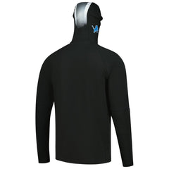 Detroit Lions New Era Functional Fandom Balaclava Helmet Stripe Tri-Blend Hoodie Black | NFL