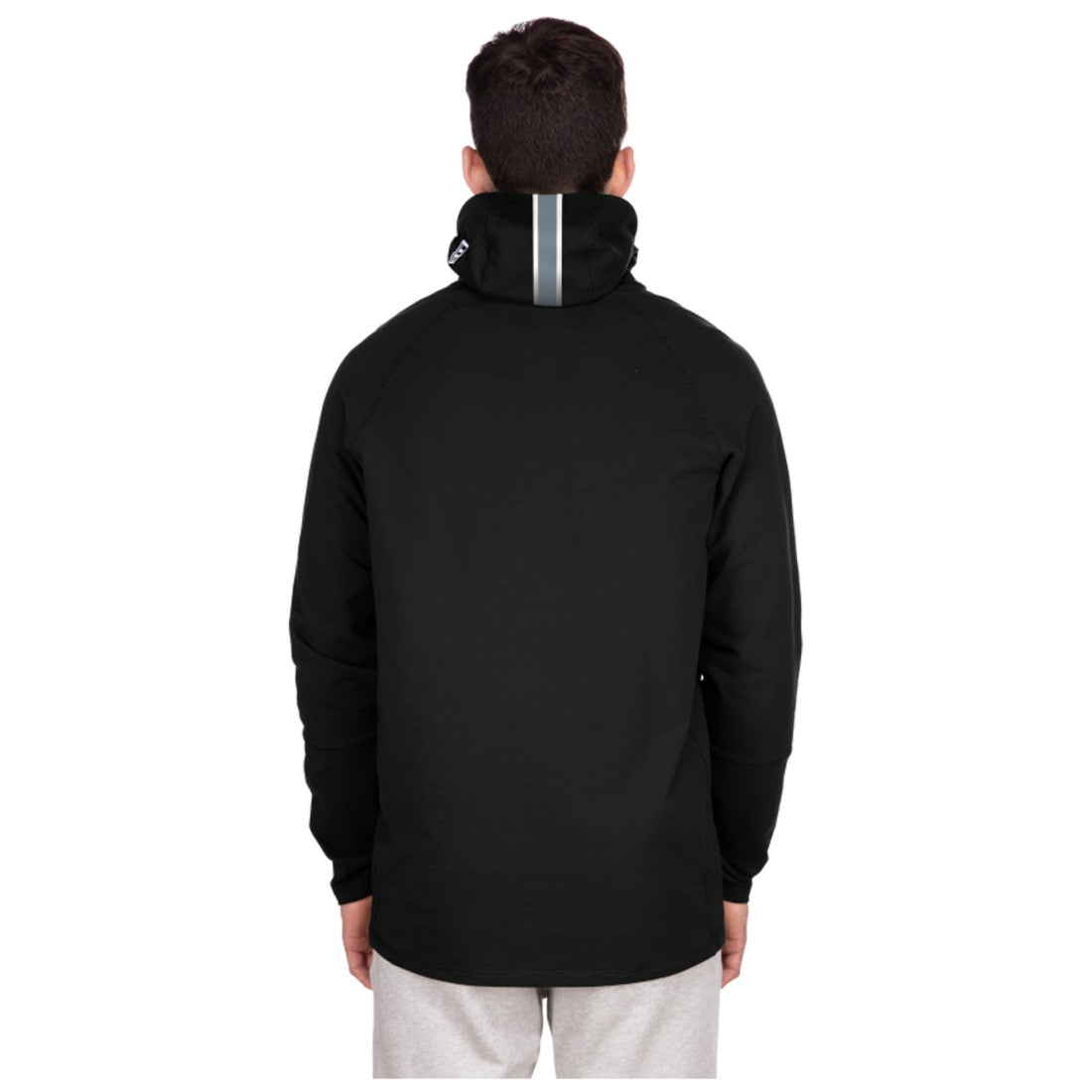 Detroit Lions New Era Functional Fandom Balaclava Helmet Stripe Tri-Blend Hoodie Black | NFL