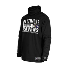 Baltimore Ravens New Era Functional Fandom Balaclava Helmet Stripe Tri-Blend Hoodie Black | NFL