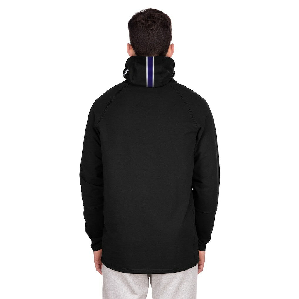 Baltimore Ravens New Era Functional Fandom Balaclava Helmet Stripe Tri-Blend Hoodie Black | NFL
