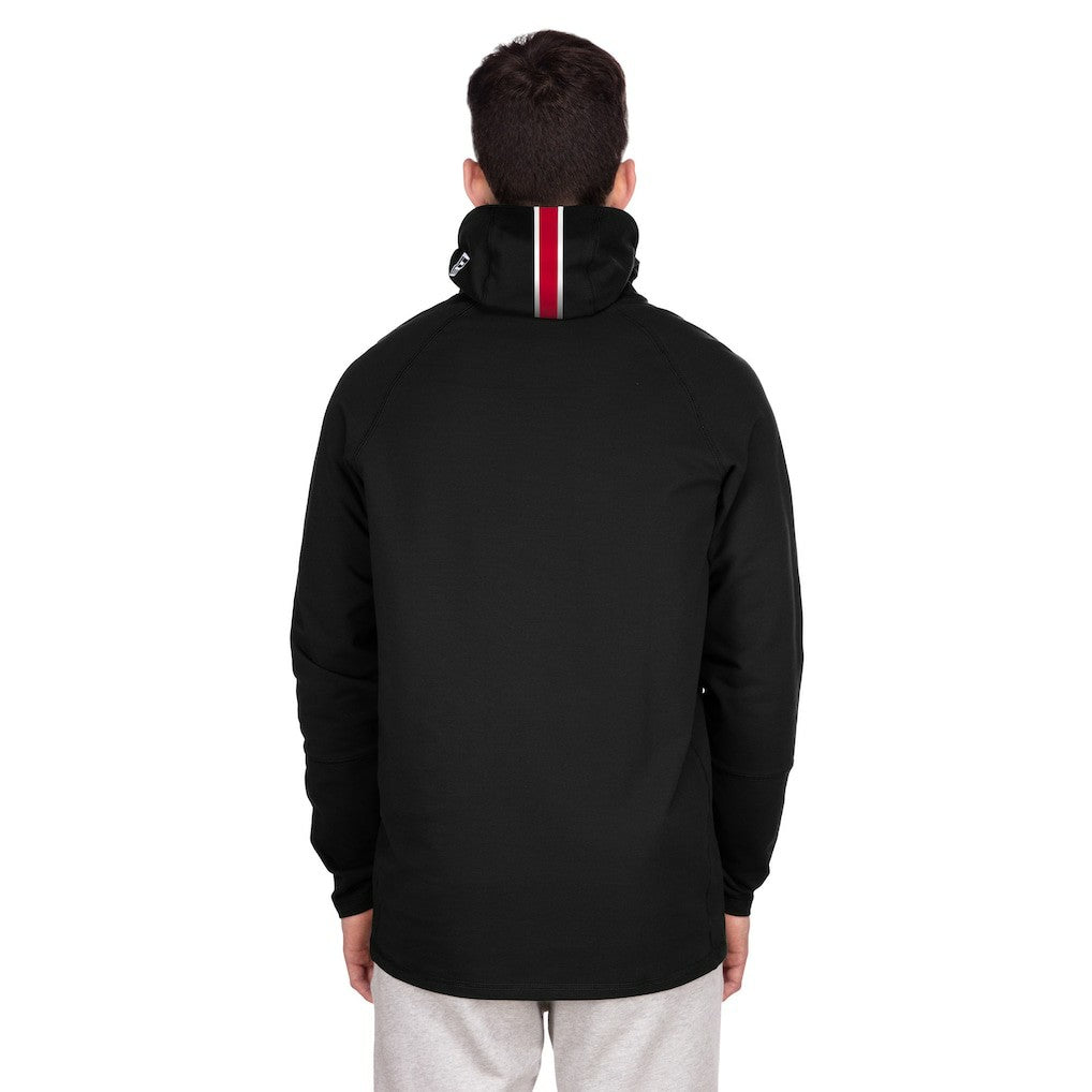 Kansas City Chiefs New Era Functional Fandom Balaclava Helmet Stripe Tri-Blend Hoodie Black | NFL