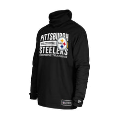 Pittsburgh Steelers New Era Functional Fandom Balaclava Helmet Stripe Tri-Blend Hoodie Black | NFL