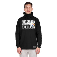 Pittsburgh Steelers New Era Functional Fandom Balaclava Helmet Stripe Tri-Blend Hoodie Black | NFL