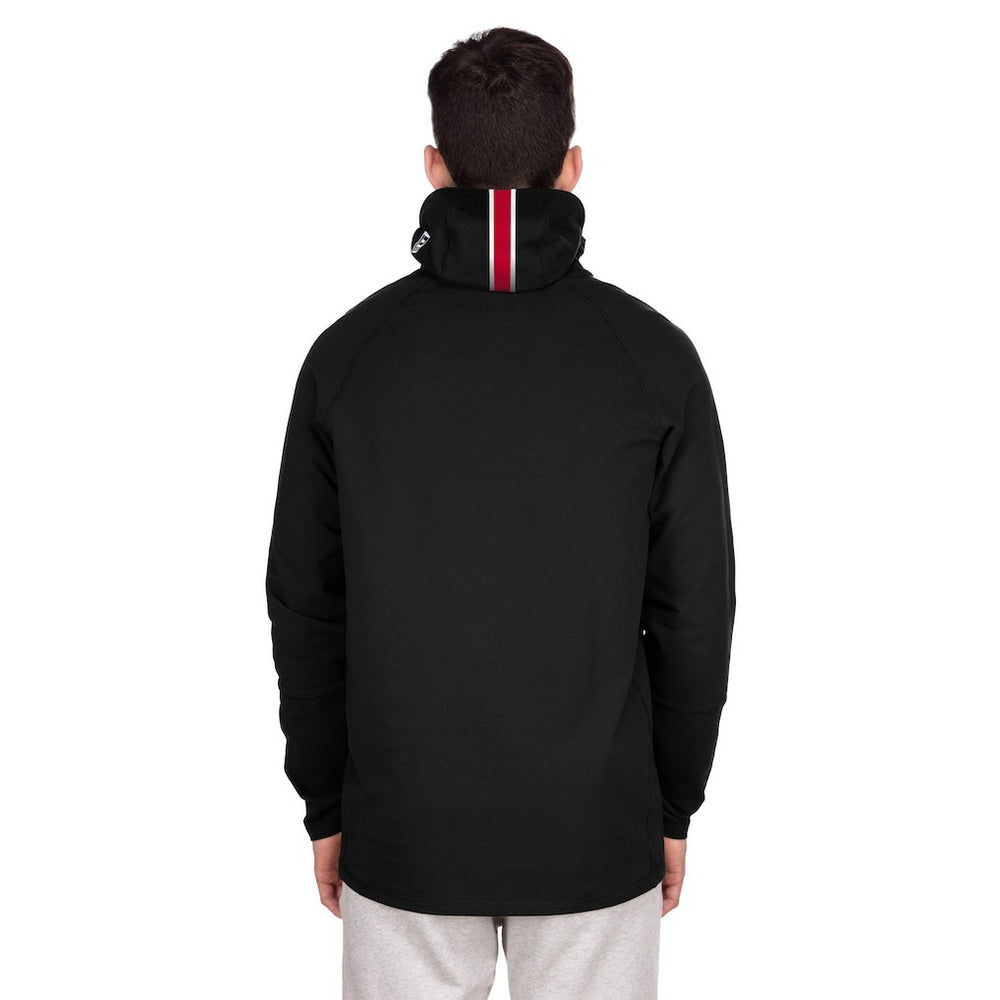 New England Patriots New Era Functional Fandom Balaclava Helmet Stripe Tri-Blend Hoodie Black | NFL