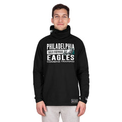 Philadelphia Eagles New Era Functional Fandom Balaclava Helmet Stripe Tri-Blend Hoodie Black | NFL