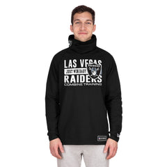 Las Vegas Raiders New Era Functional Fandom Balaclava Helmet Stripe Tri-Blend Hoodie Black | NFL