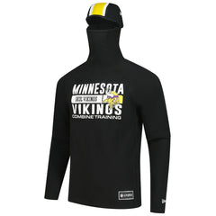 Minnesota Vikings New Era Functional Fandom Balaclava Helmet Stripe Tri-Blend Hoodie Black | NFL