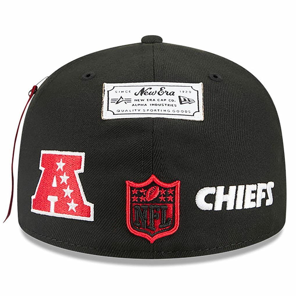 Kansas City Chiefs New Era x Alpha Industries 59FIFTY Fitted Hat Black | NFL