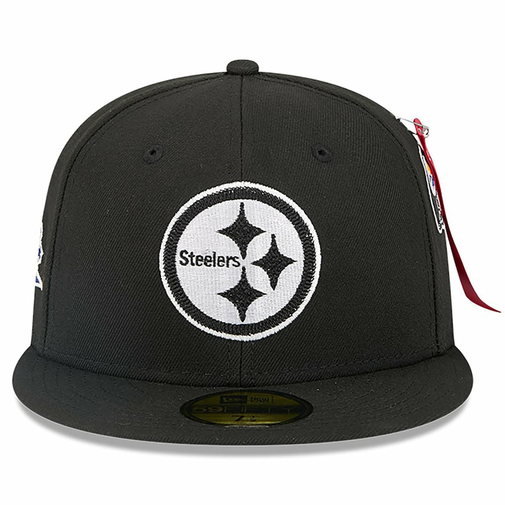 Pittsburgh Steelers New Era x Alpha Industries 59FIFTY Fitted Hat Black | NFL