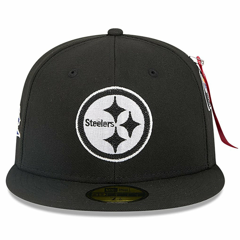 Pittsburgh Steelers New Era x Alpha Industries 59FIFTY Fitted Hat Black | NFL