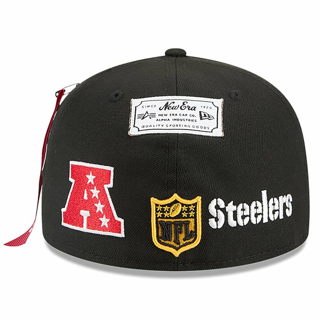 Pittsburgh Steelers New Era x Alpha Industries 59FIFTY Fitted Hat Black | NFL