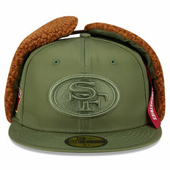San Francisco 49ers New Era x Alpha Industries Dog Ears 59FIFTY Fitted Hat Olive | NFL
