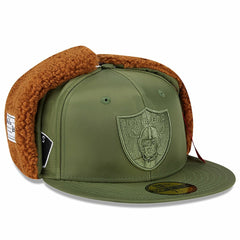 Las Vegas Raiders New Era x Alpha Industries Dog Ears 59FIFTY Fitted Hat Olive | NFL