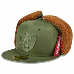 Las Vegas Raiders New Era x Alpha Industries Dog Ears 59FIFTY Fitted Hat Olive | NFL