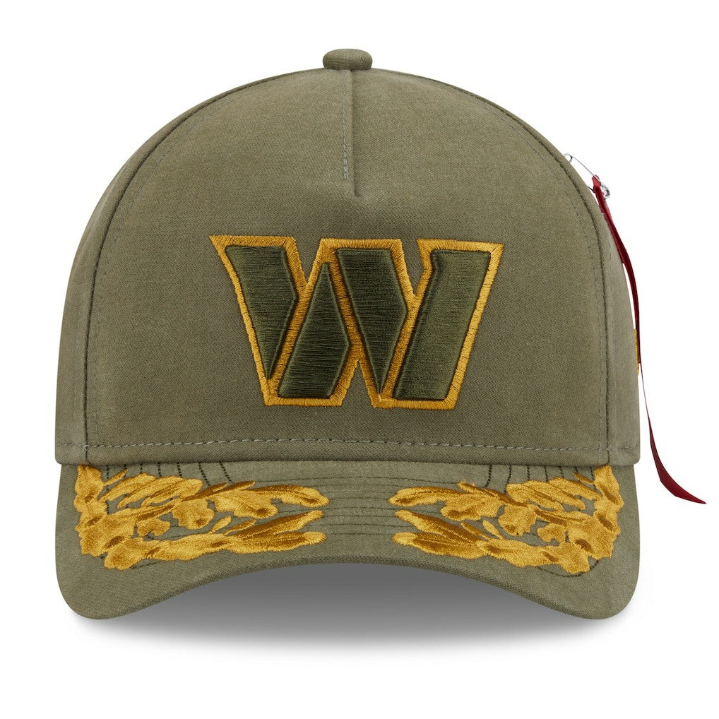 Washington Commanders New Era x Alpha Industries A-Frame 9FORTY Adjustable Hat Olive | NFL