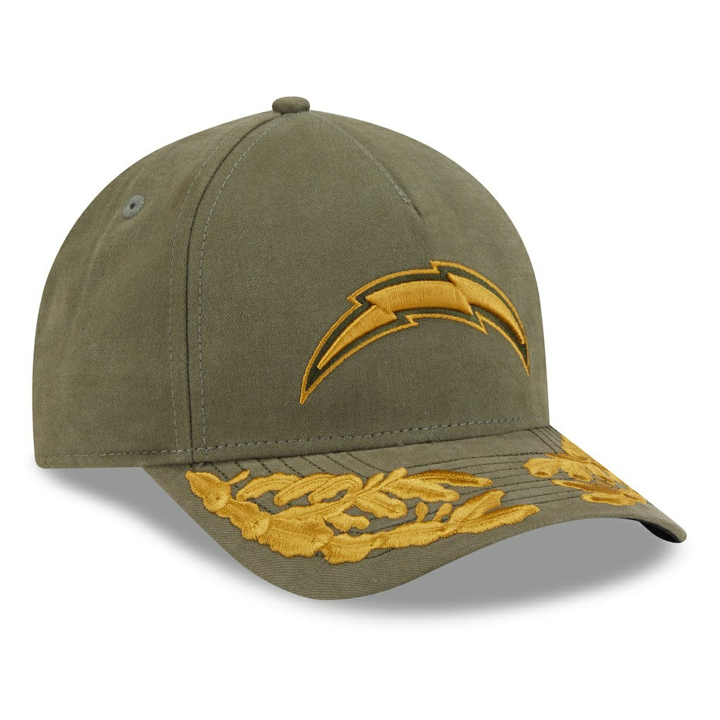 Los Angeles Chargers New Era x Alpha Industries A-Frame 9FORTY Adjustable Hat Olive | NFL