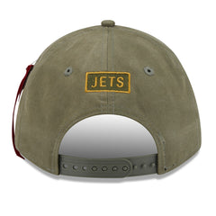 New York Jets New Era x Alpha Industries A-Frame 9FORTY Adjustable Hat Olive | NFL