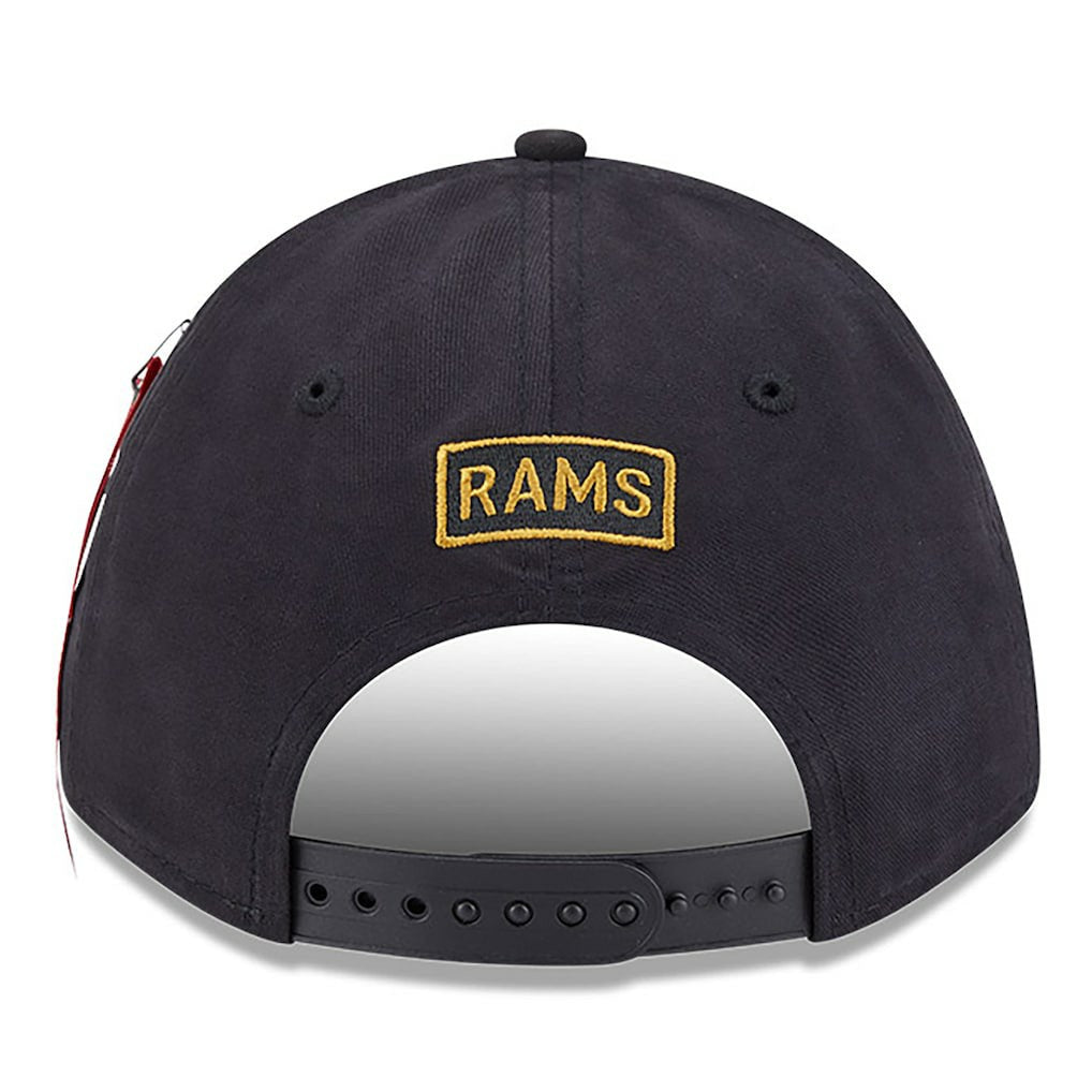 Los Angeles Rams New Era x Alpha Industries A-Frame 9FORTY Adjustable Hat Black | NFL