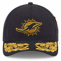 Miami Dolphins New Era x Alpha Industries A-Frame 9FORTY Adjustable Hat Black | NFL
