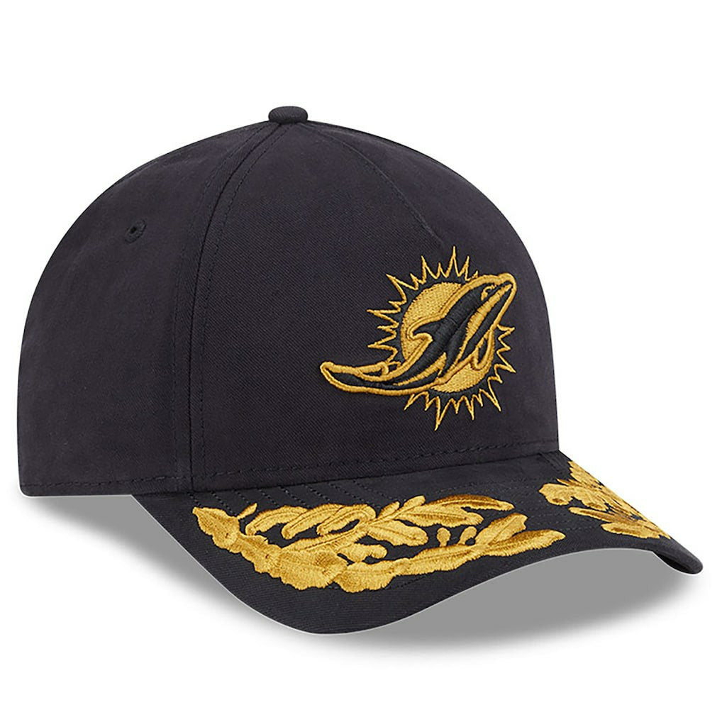 Miami Dolphins New Era x Alpha Industries A-Frame 9FORTY Adjustable Hat Black | NFL