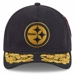 Pittsburgh Steelers New Era x Alpha Industries A-Frame 9FORTY Adjustable Hat Black | NFL