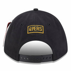 San Francisco 49ers New Era x Alpha Industries A-Frame 9FORTY Adjustable Hat Black | NFL