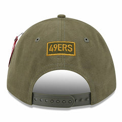 San Francisco 49ers New Era x Alpha Industries A-Frame 9FORTY Adjustable Hat Olive | NFL