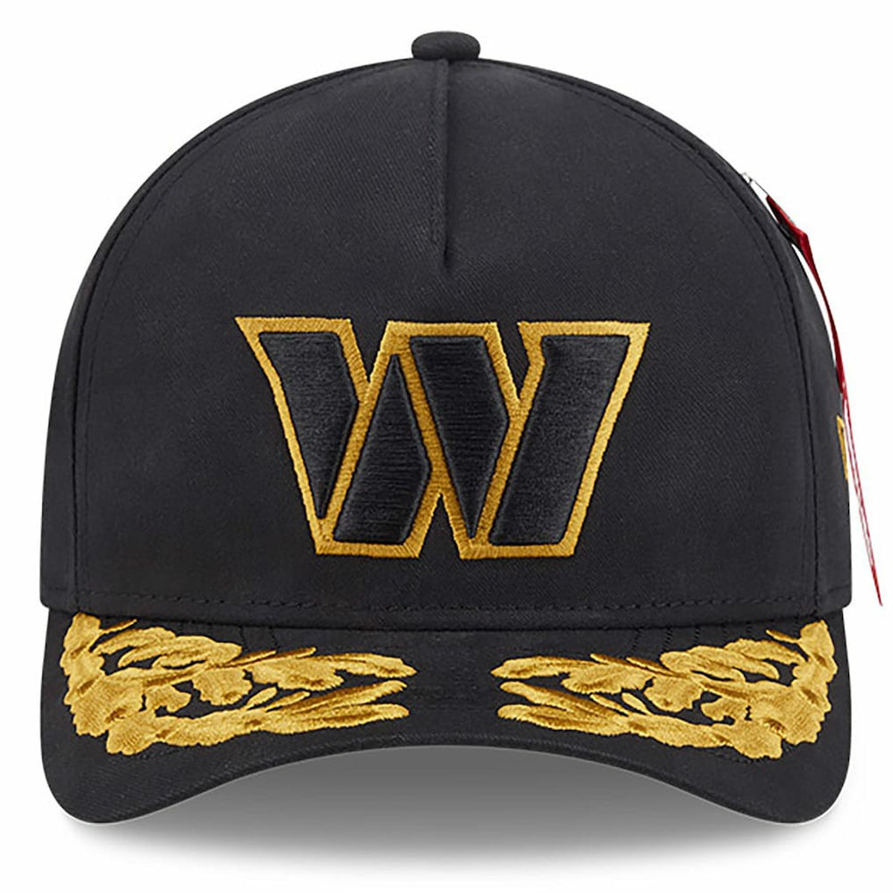 Washington Commanders New Era x Alpha Industries A-Frame 9FORTY Adjustable Hat Black | NFL