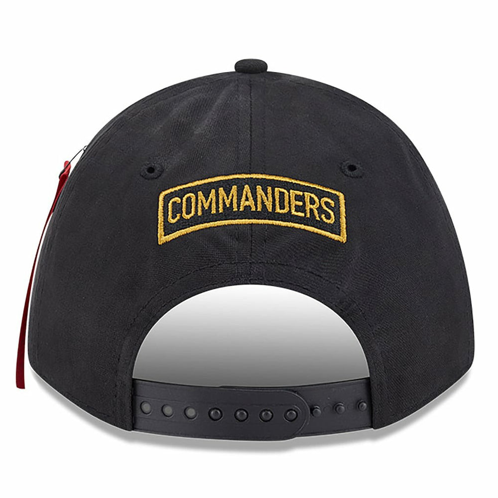 Washington Commanders New Era x Alpha Industries A-Frame 9FORTY Adjustable Hat Black | NFL