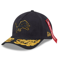 Detroit Lions New Era x Alpha Industries A-Frame 9FORTY Adjustable Hat Black | NFL