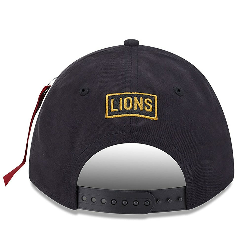 Detroit Lions New Era x Alpha Industries A-Frame 9FORTY Adjustable Hat Black | NFL