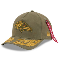 Baltimore Ravens New Era x Alpha Industries A-Frame 9FORTY Adjustable Hat Olive | NFL