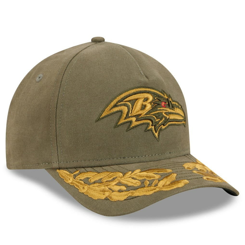 Baltimore Ravens New Era x Alpha Industries A-Frame 9FORTY Adjustable Hat Olive | NFL