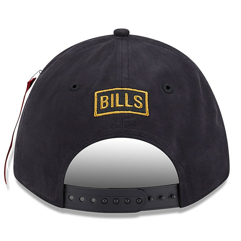 Buffalo Bills New Era x Alpha Industries A-Frame 9FORTY Adjustable Hat Black | NFL