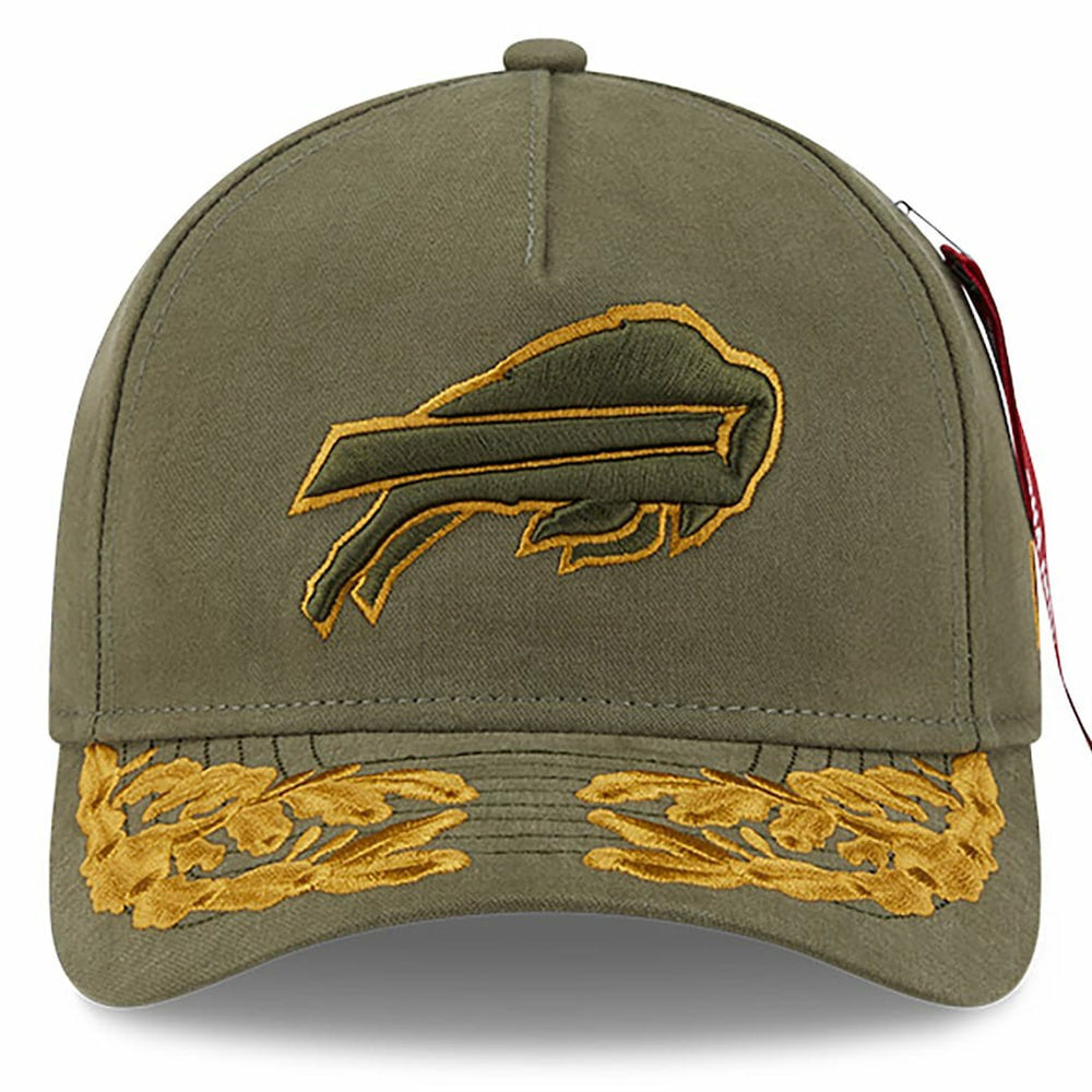 Buffalo Bills New Era x Alpha Industries A-Frame 9FORTY Adjustable Hat Olive | NFL