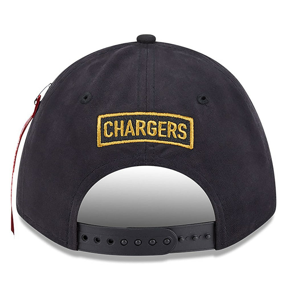 Los Angeles Chargers New Era x Alpha Industries A-Frame 9FORTY Adjustable Hat Black | NFL